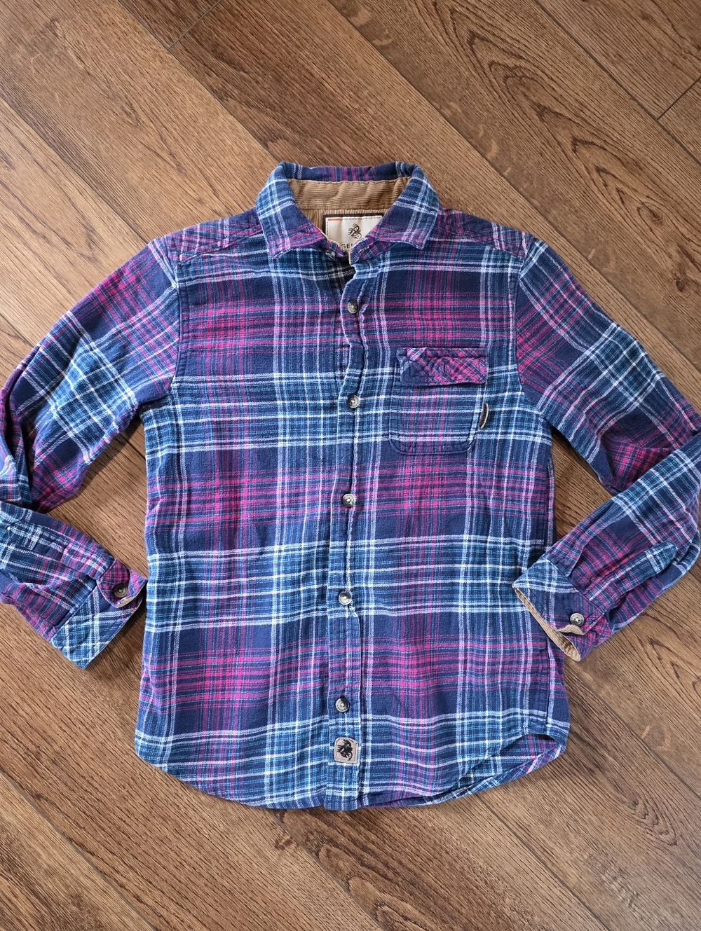 Legendary Whitetails Blue and Pink Plaid Button-Down Shirt